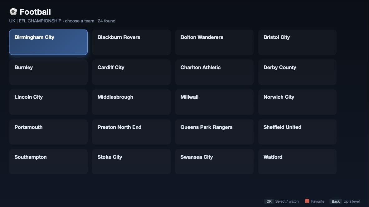 Football team picker